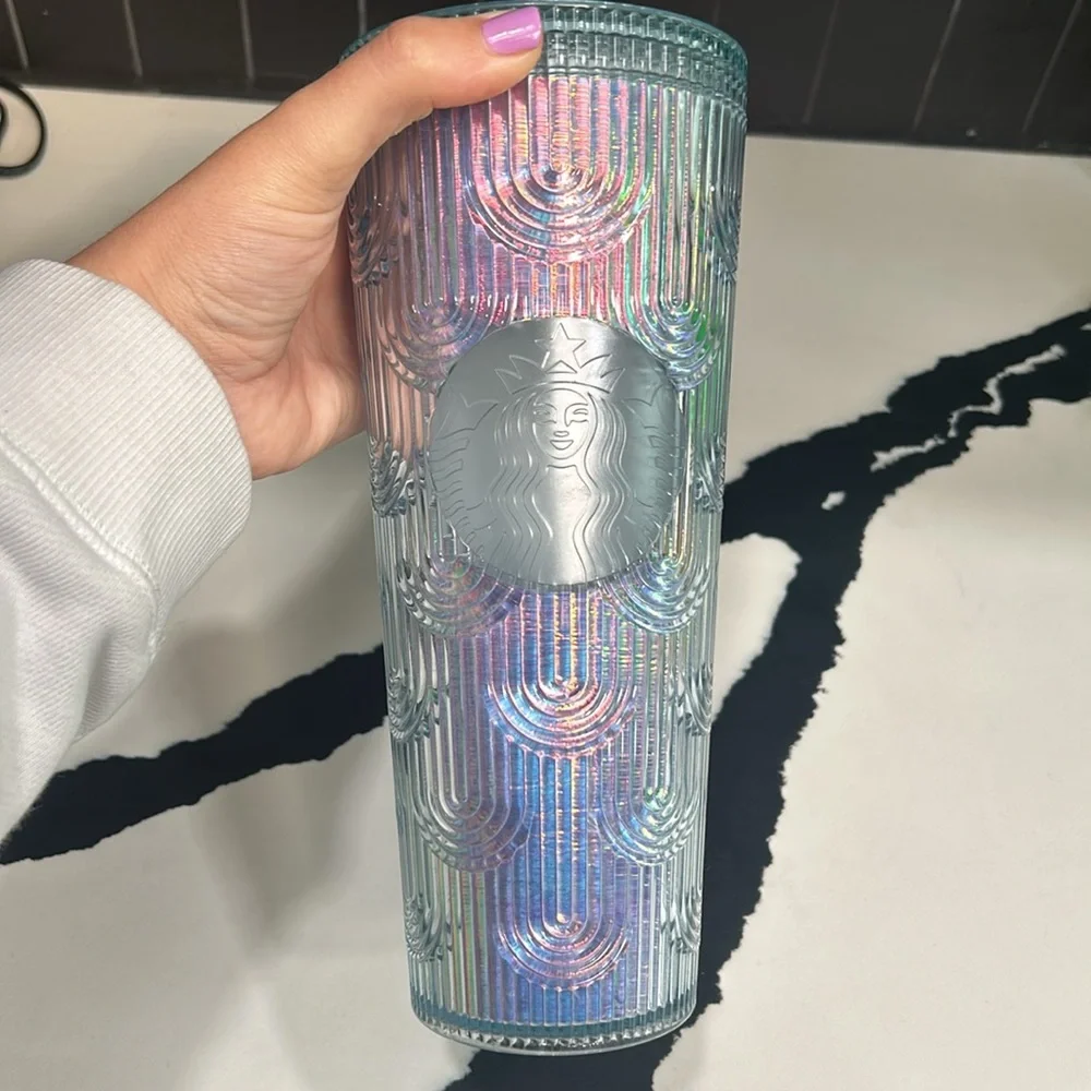 NWT Starbucks Spring 2022 Iridescent Mermaid Scales Tumbler